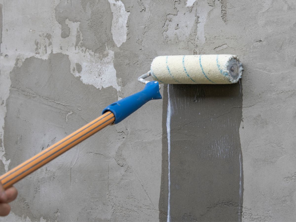 Con lăn cũng là dụng cụ quan trọng trong quá trình thi công sơn đá
