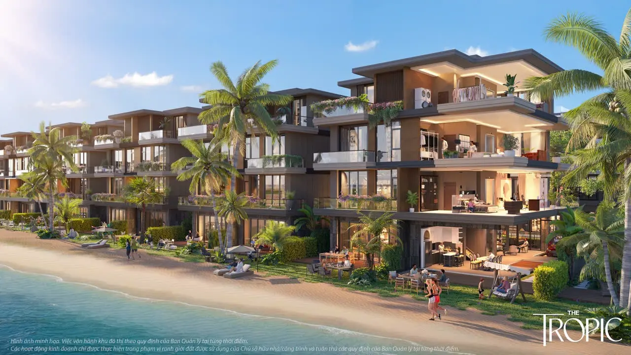 Sơn hiệu ứng Stucco The Tropic Vinhomes Vũ Yên – Điểm nhấn cho kiến trúc nhiệt đới hiện đại