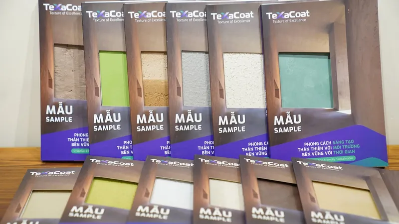 Bộ catalogue và mẫu tiêu bản sơn hiệu ứng TexaCoat cấp cho NPP