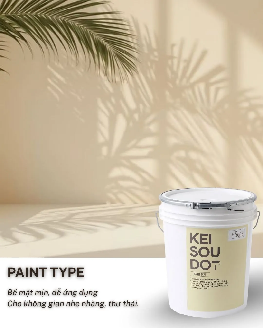 Sơn tảo cát Keisoudo dạng lăn mịn (Paint type) cho bề mặt phẳng mịn